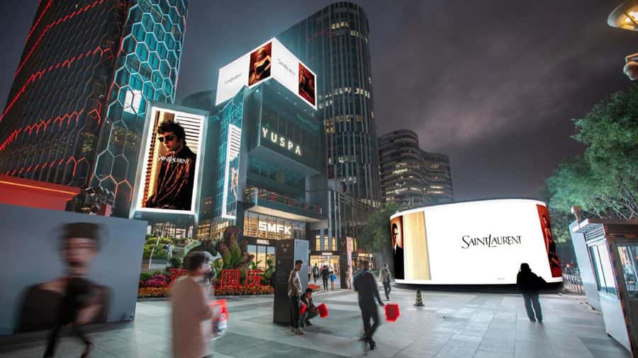 Sanlitun Tongying Center Floor Curve LED Screen 