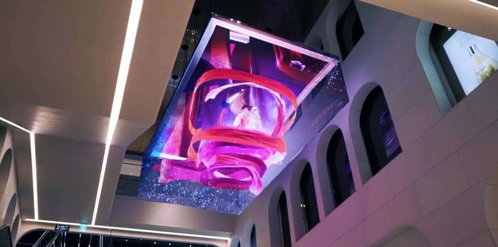 Shinsegae Duty Free Floating LED Screen