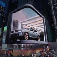 BMW SUV Makes Sharp Turn on Slope