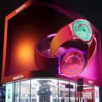 Swatch Wristwatches Move with Neon Light