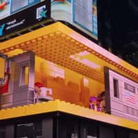 LEGO Astronaut Brings Cup Outside the Screen