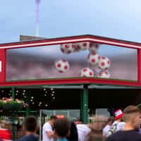 Austrian Airlines Plane Scores in Arena