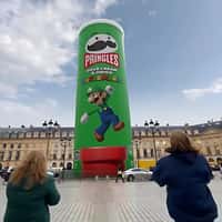 Pringles Obelisk Replaced by Chips Can
