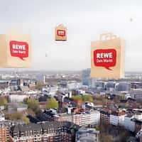REWE Grocery Paper Bags Float Around Town