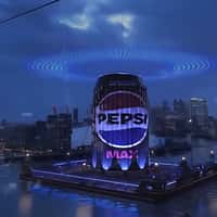 Pepsi Inflatable Can Light Show in London