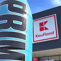 Kaufland Giant Sports Drink Outside Supermarket