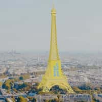 Lemon Perfect Eiffel Tower Turns Lemon Yellow