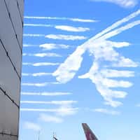 Qatar Airways Aerobatic Sky Logo Show