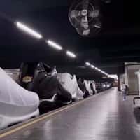 Foot Locker Shoes Subway Train Wagons