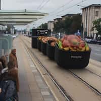 Philips Airfryers Tram Filled with Dishes