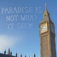 Disney Plus "Paradise" Promo Message Above Big Ben