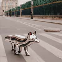 Maison Kitsuné Metal Fox Roaming in Paris