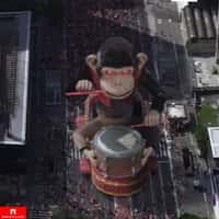 Paris Filmes Monkey Drumming on Street Festival