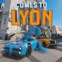 Rocket League Sports Cars Chasing Ball on Street