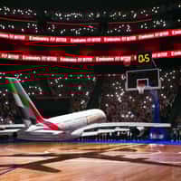 Emirates Airplane Shooting Basketball