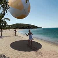 Sephora Women Playing Giant Beach Ball