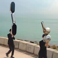 Xiaomi Men Carrying Gadgets Parade