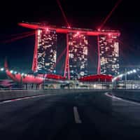 Marina Bay Sands Race Track Emerges on River