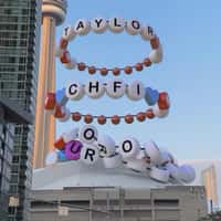 98.1 CHFI Letter Bead Bracelets Drop on Stadium