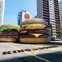 Burger King Crown Balloon Drops Giant Burger