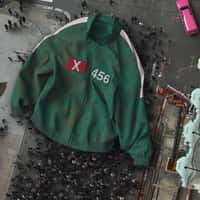 Netflix Tracksuit Carried by Protesters on Street