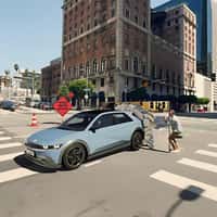 Hyundai Driving Out of Mirror