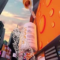 Giant Paula’s Giant Serum Droplets in Times Square