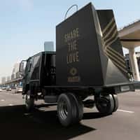 Roadster Takeout Bag on Delivery Truck