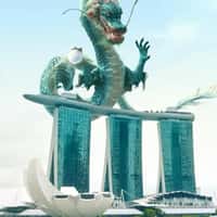 Marina Bay Sands Koi Transformed to Dragon