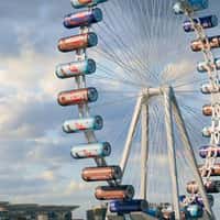 Nestlé Coffee in Cans as Ferris Wheel Carts
