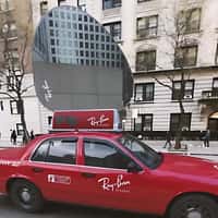 Ray-Ban Big Lens on Taxi Car Top