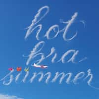 Victoria's Secret Aircraft with Bras on Rope