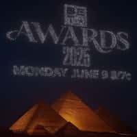 BET Drone Light Show Above Pyramids