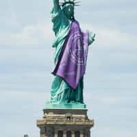 Christy Towel Drapes on Statue of Liberty
