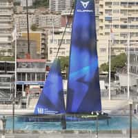 CUPRA Racing Yacht Plunges into Swimming Pool