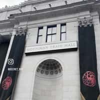 Game of Thrones Banners Hang at Train Station
