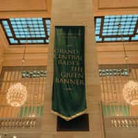 Game of Thrones Banner Hangs in Grand Central