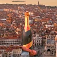 Mionetto Bell Tower Transformed into Wine Bottle