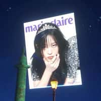Marie Claire Statue Projects Hologram at Plaza