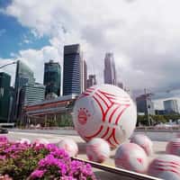 Adidas Footballs Roll Through Singapore's Landmarks