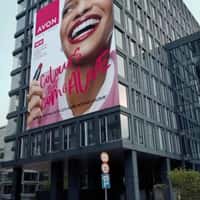 Avon Billboard Flips into Catalogue Pages