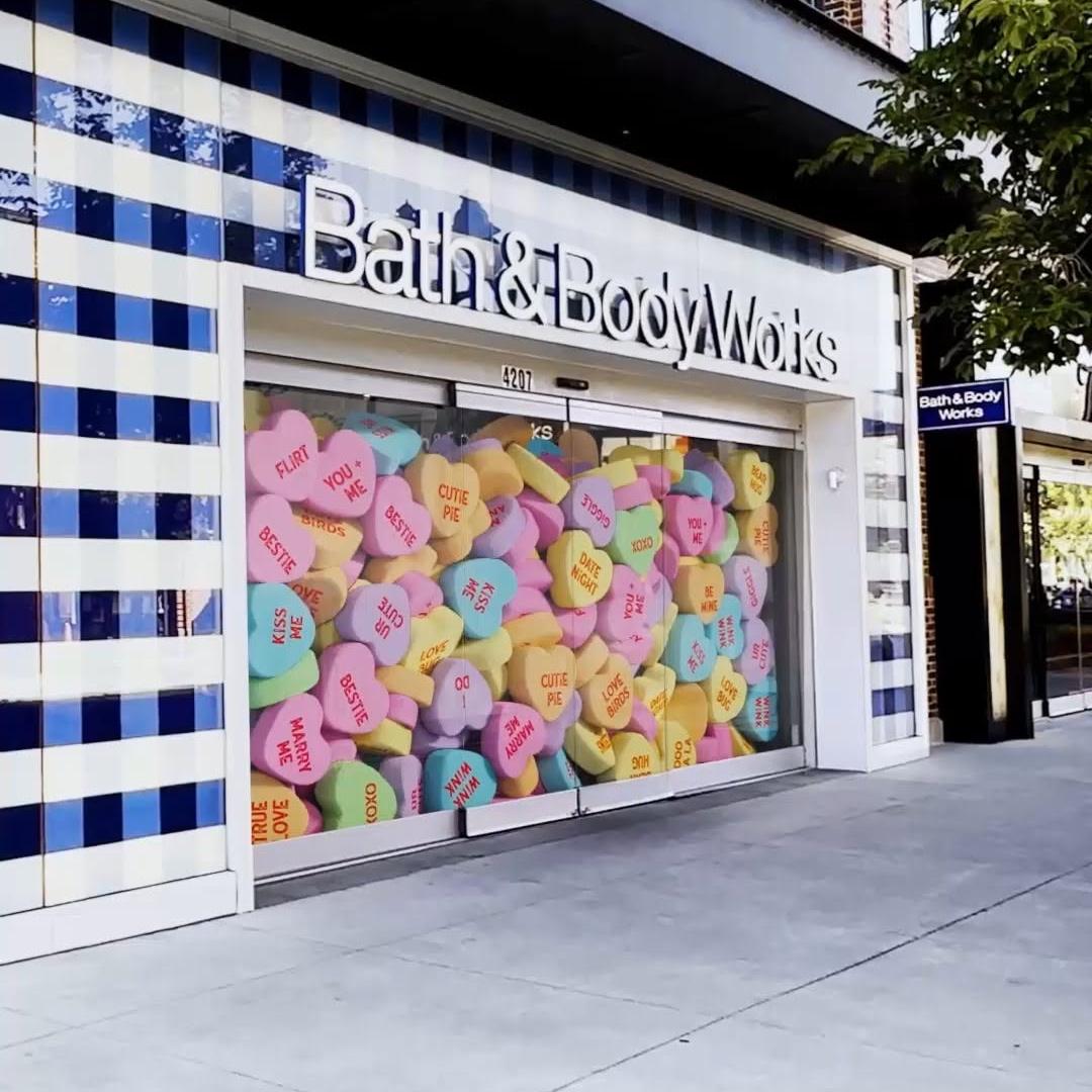 Bath & Body Works Heart Candies Overflow from Store