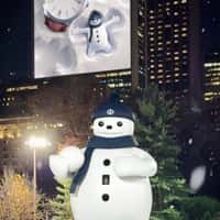 Baume & Mercier Mascot Display in Ice Skating Rink