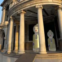 Benetton Perfume Bottle Exits from Building