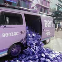 Benzac Van Pours Out Packages on Street