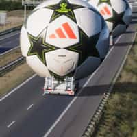 CANAL+ Trucks Transporting Footballs