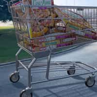 Dr.Oetker Shopping Cart Rolls on the Street