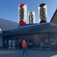 Aldi Energy Drink Roof Display at Store