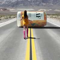 Free AF Woman Chasing Cocktail Can