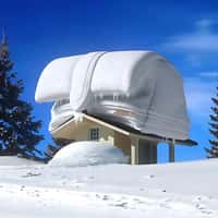 Jacquemus Bag Covered in Snow on the Roof